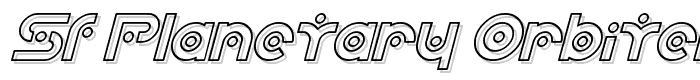 SF Planetary Orbiter Outline Italic font